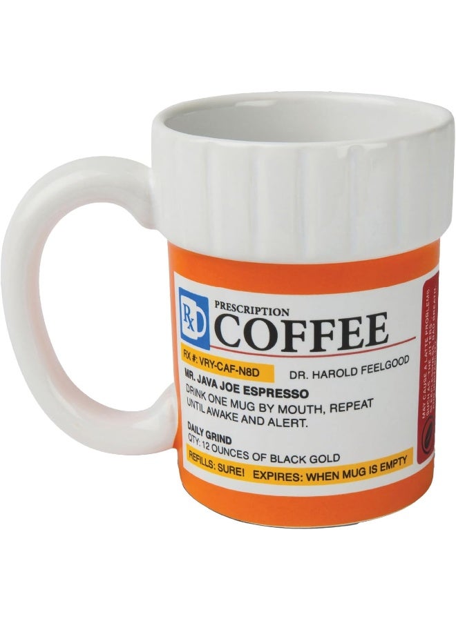 BigMouth Inc. Coffee Mug with A Fun Prescription, Cute Mugs, for Coffee Lovers - Image 1